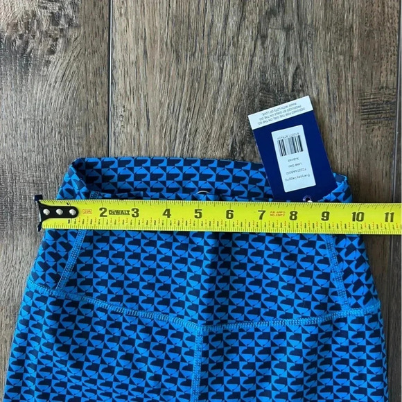 NWT Addison Bay Everyday Legging 7/8 Length Lake Geo Blue White Size Small - Picture 9 of 11